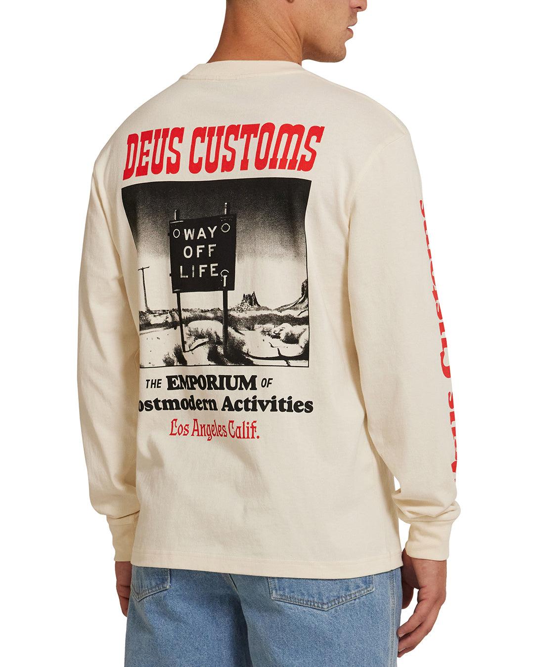 Way Off Long Sleeve Tee - Dirty White Product Image