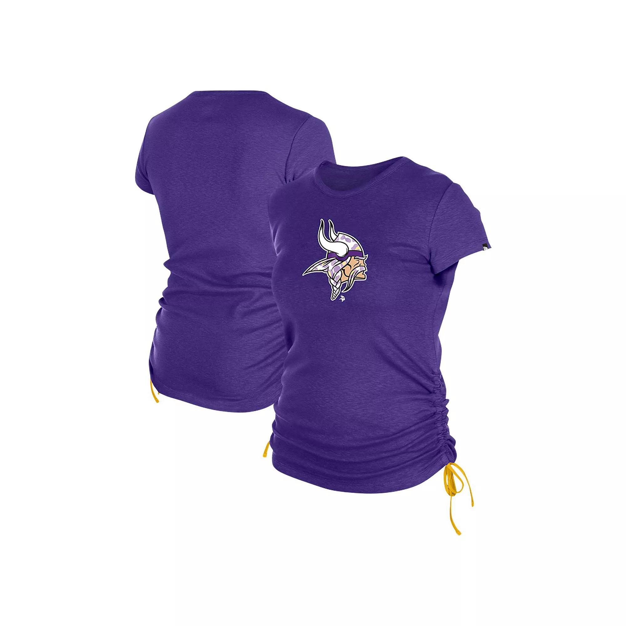 Women's New Era Navy Tennessee Titans Ruched Side T-Shirt,  Product Image