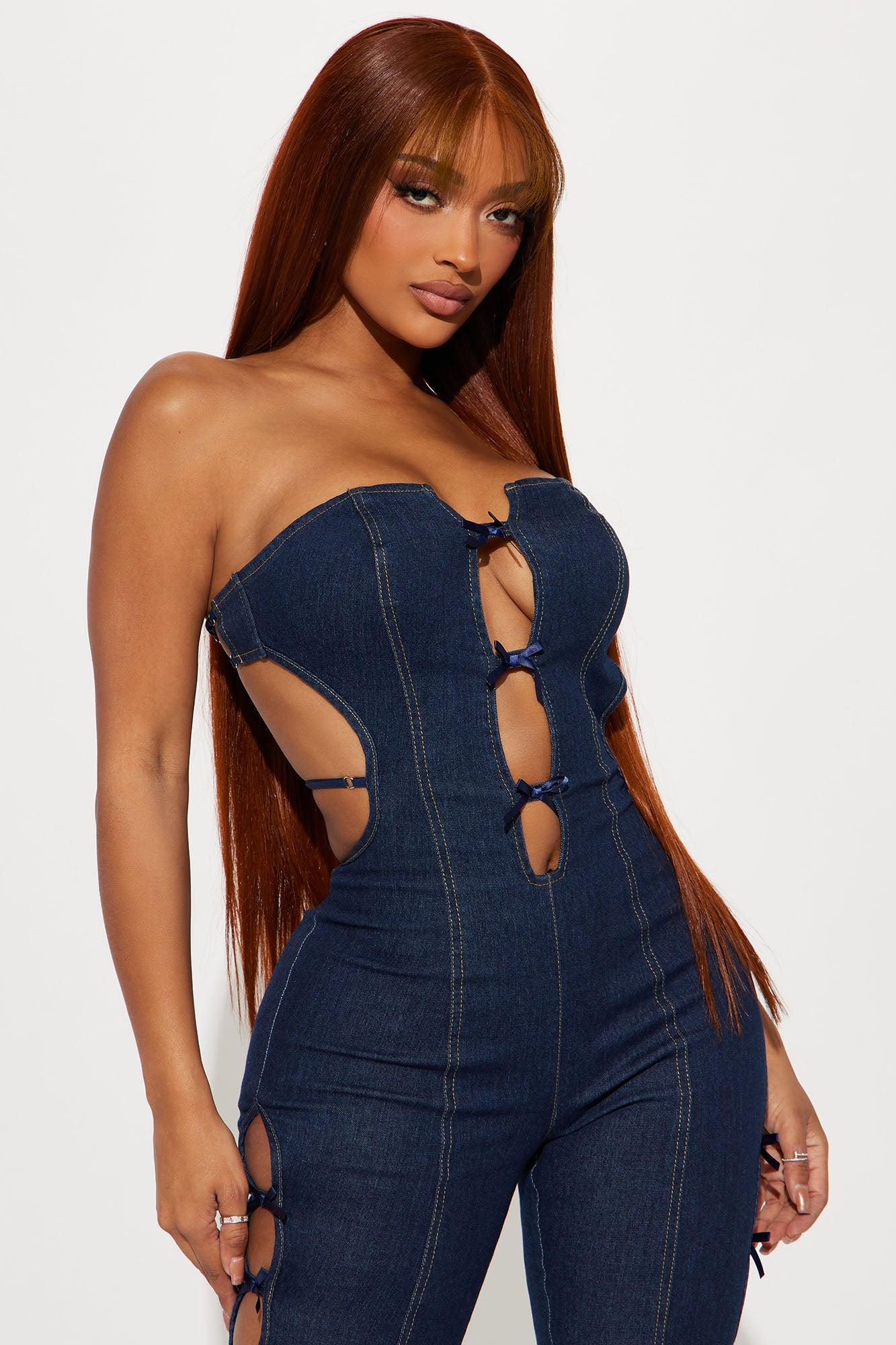 Heaven Denim Jumpsuit - Dark Wash Product Image