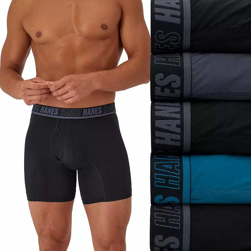 Men's Hanes® 4+1 Bonus Pack Moves Ultimate X Temp Anti Chafe Boxer Brief Underwear,  Product Image