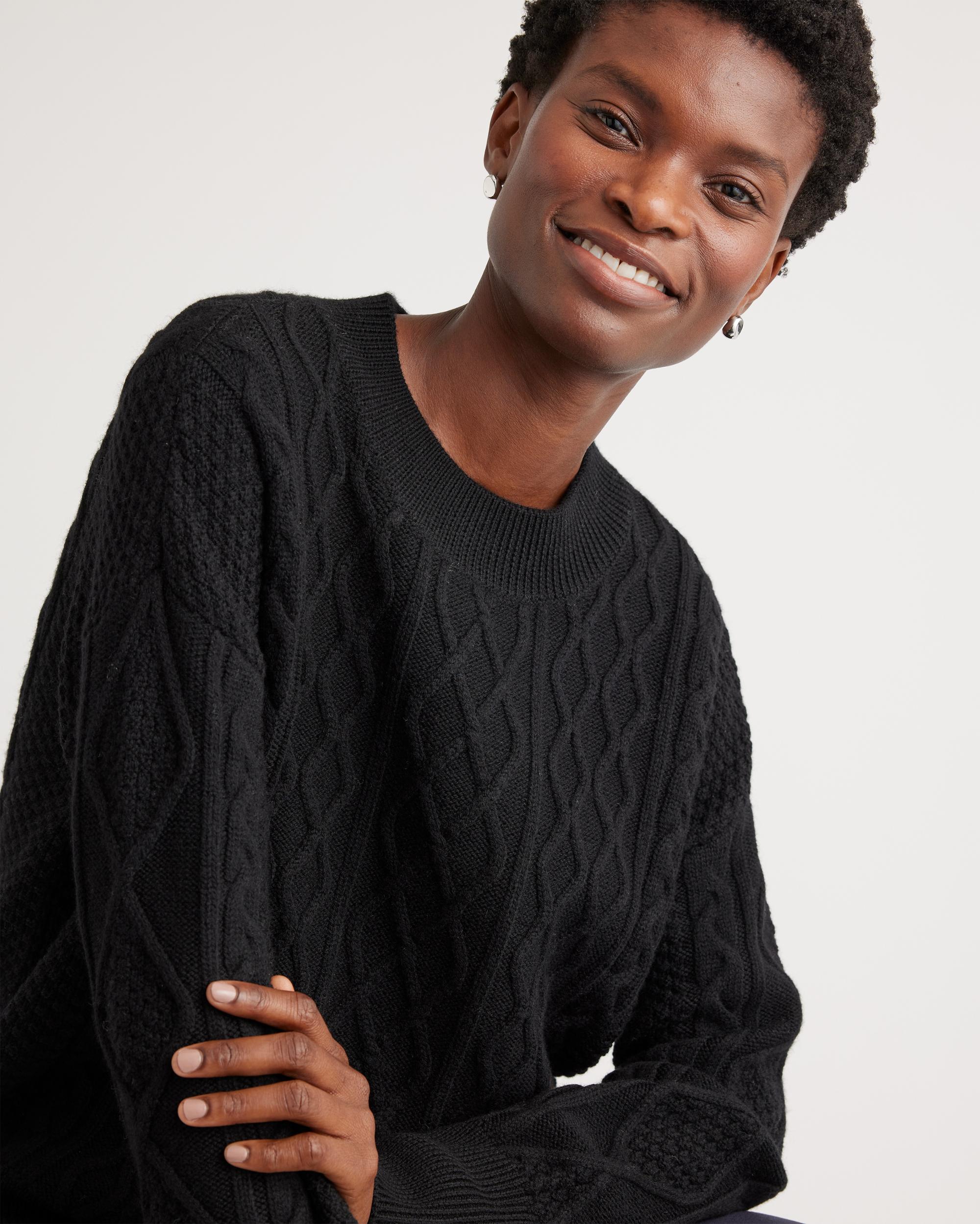 Quince | Women's Australian Merino Wool Cable Sweater Size XS Product Image