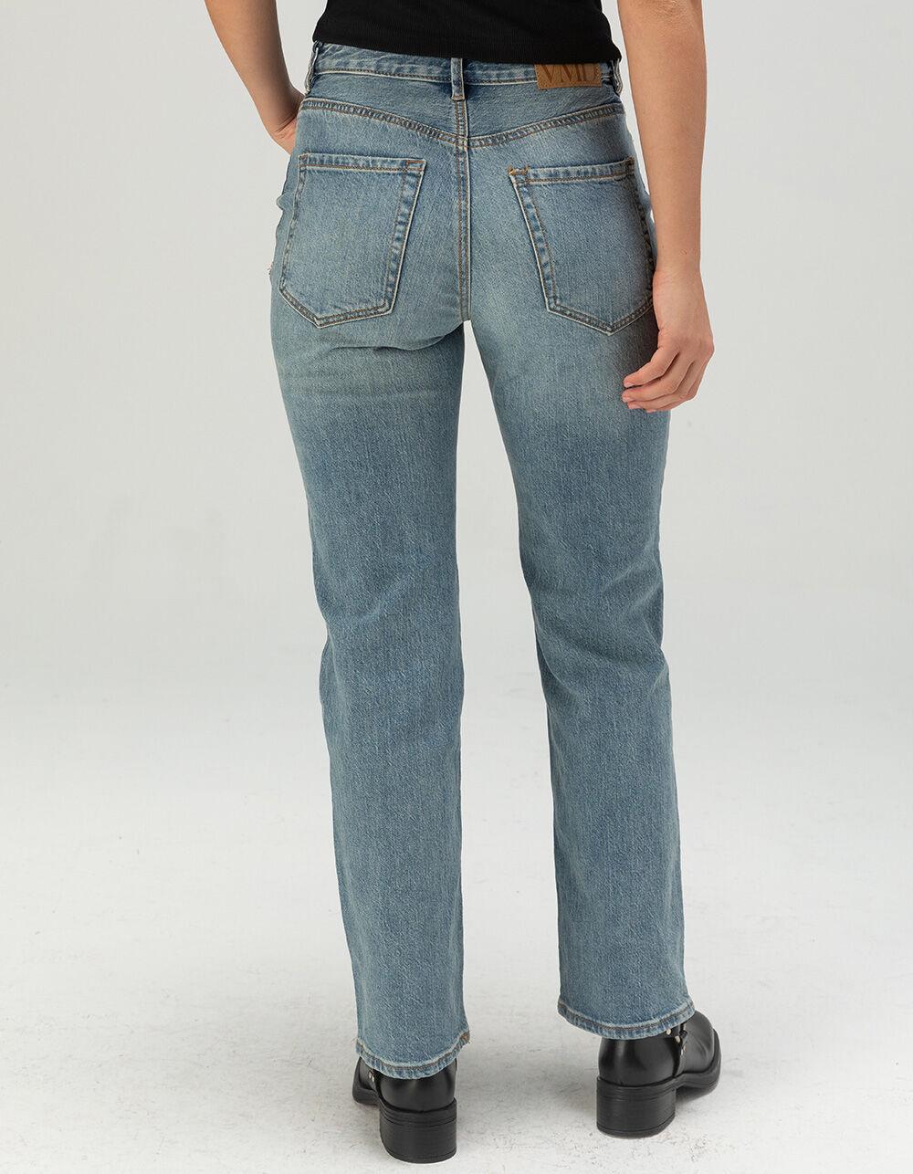 VERO MODA High Rise Womens Straight Jeans - DENIM Product Image