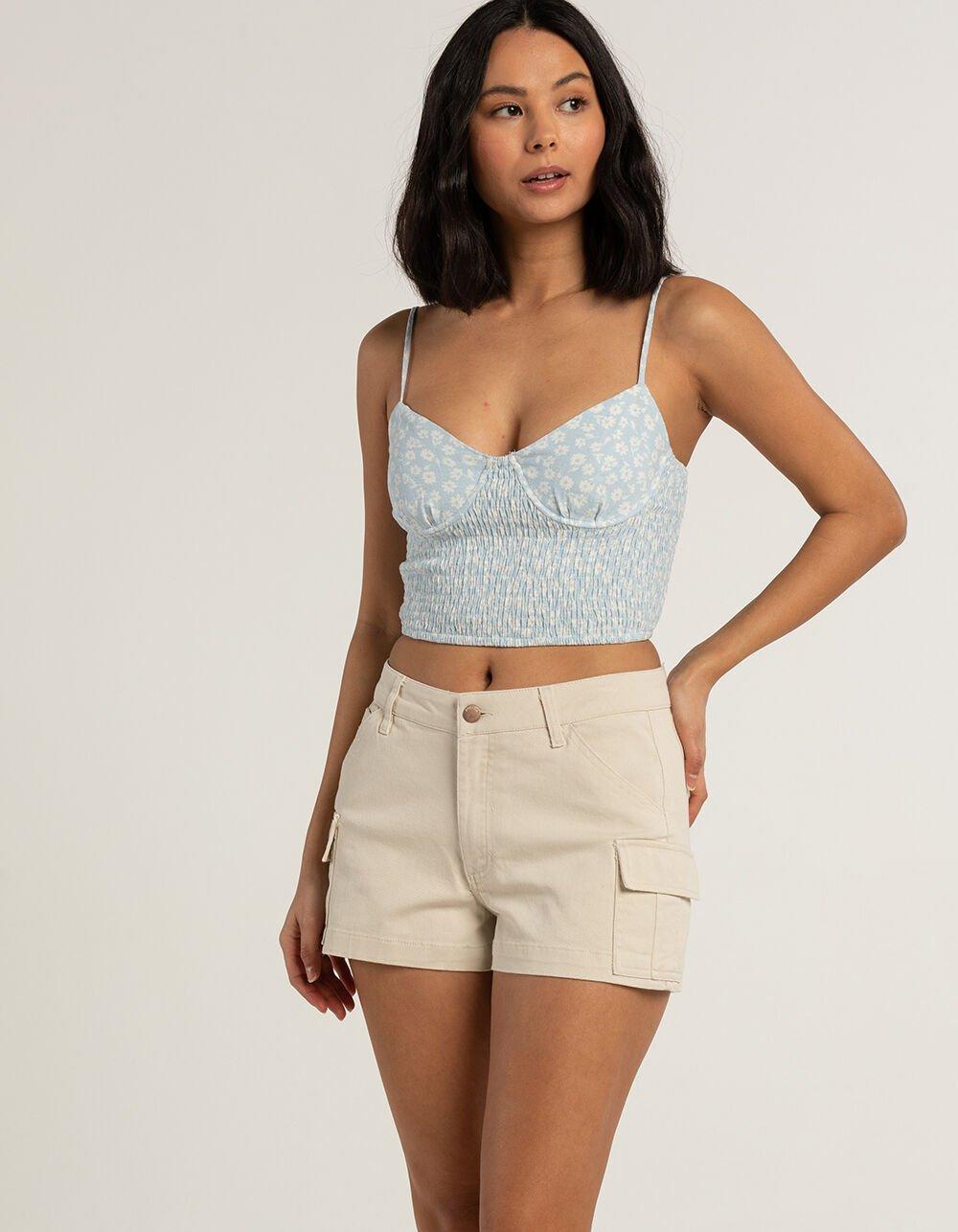 RSQ Womens Cargo Shorts - ECRU Product Image