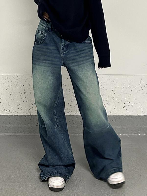 Distressed Dangle Mopping Boyfriend Jeans Product Image