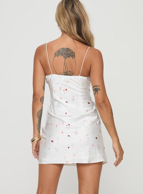 Snowbird Mini Dress White / Floral Product Image