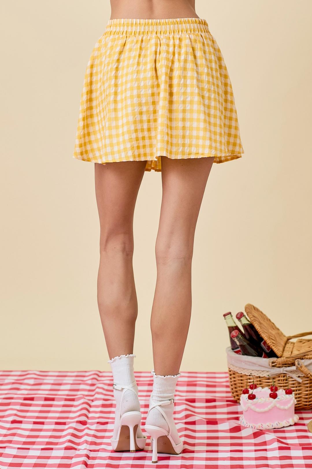 Gingham Bow Skirt Product Image