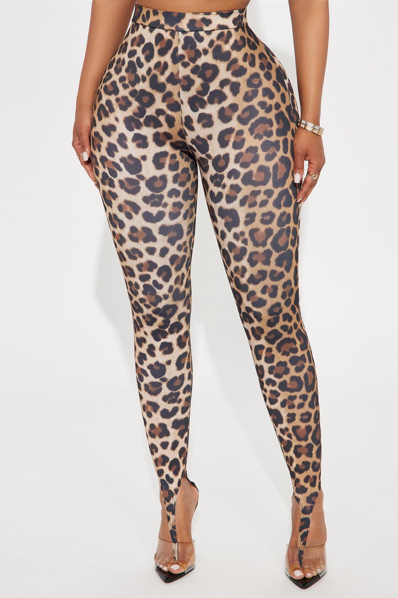 Kamryn High Rise Leopard Stirrup Legging - Leopard Female Product Image