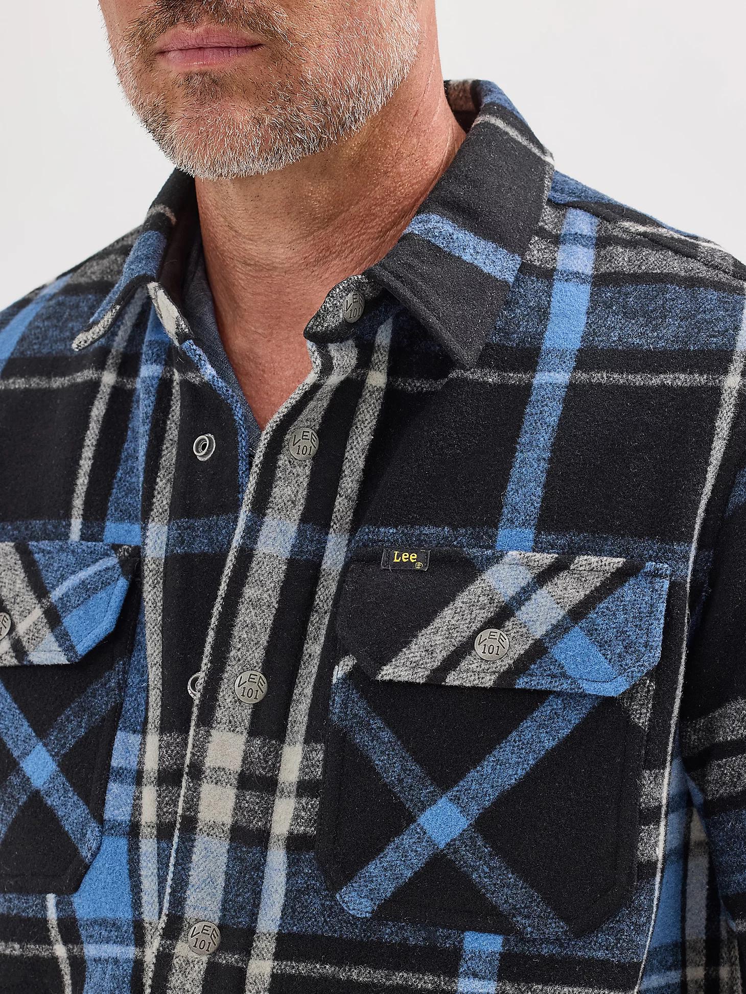 Men's Lee 101 Wool Plaid Overshirt | Men's Tops & Tees | Lee® Product Image