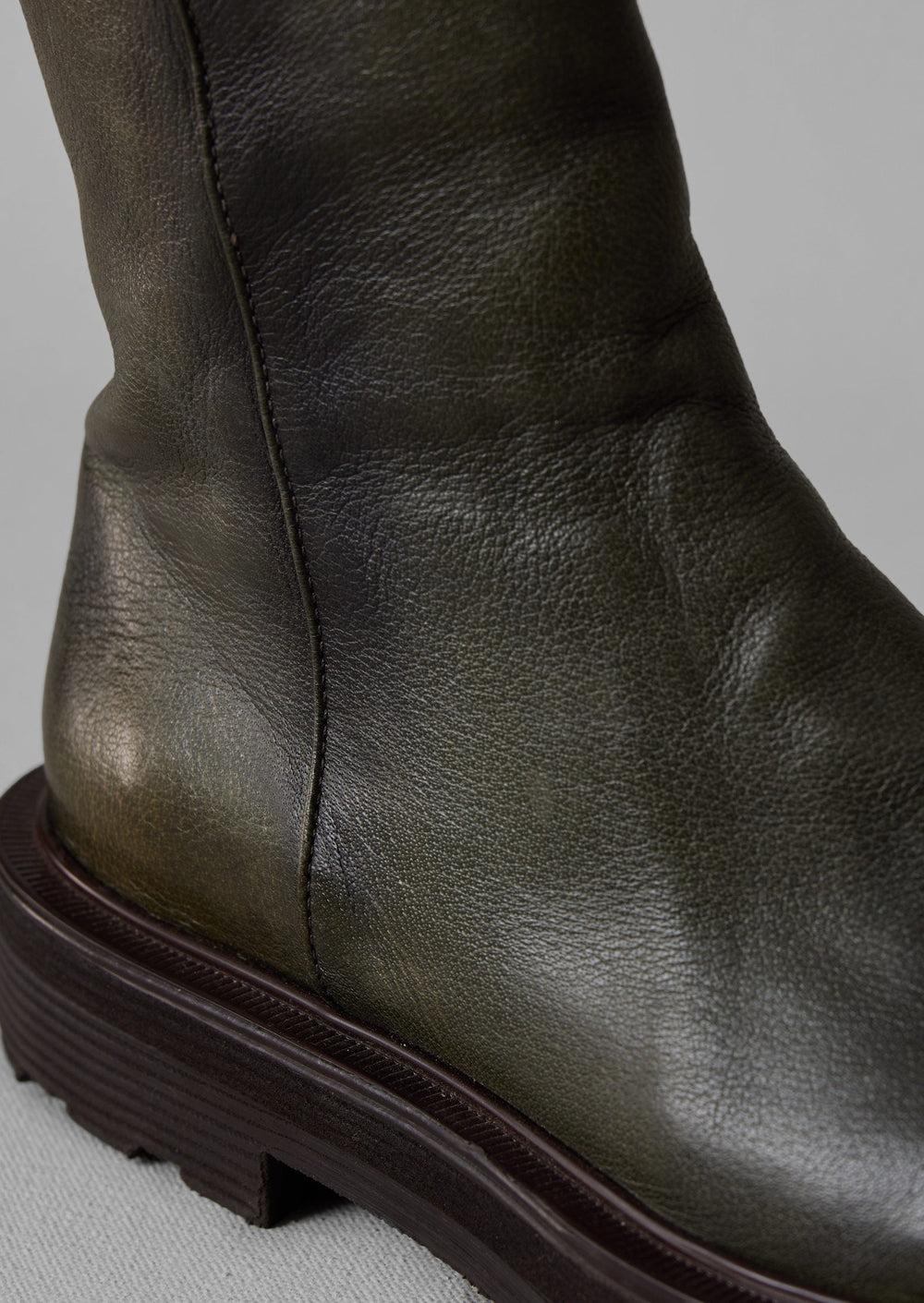 Sturlini Tall Leather Boots | Olive Product Image
