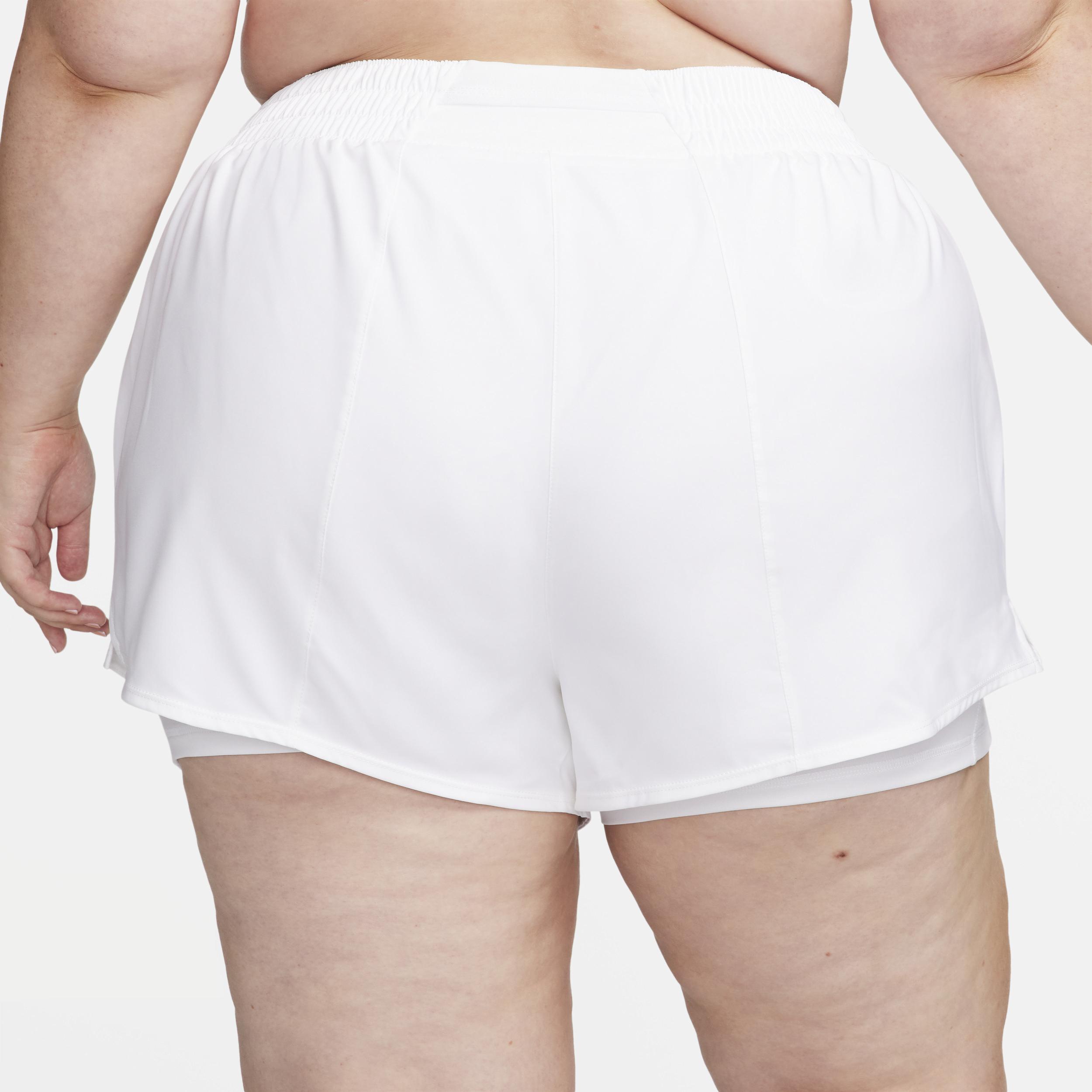 Nike Women's Dri-FIT One High-Waisted 3" 2-in-1 Shorts (Plus Size) Product Image