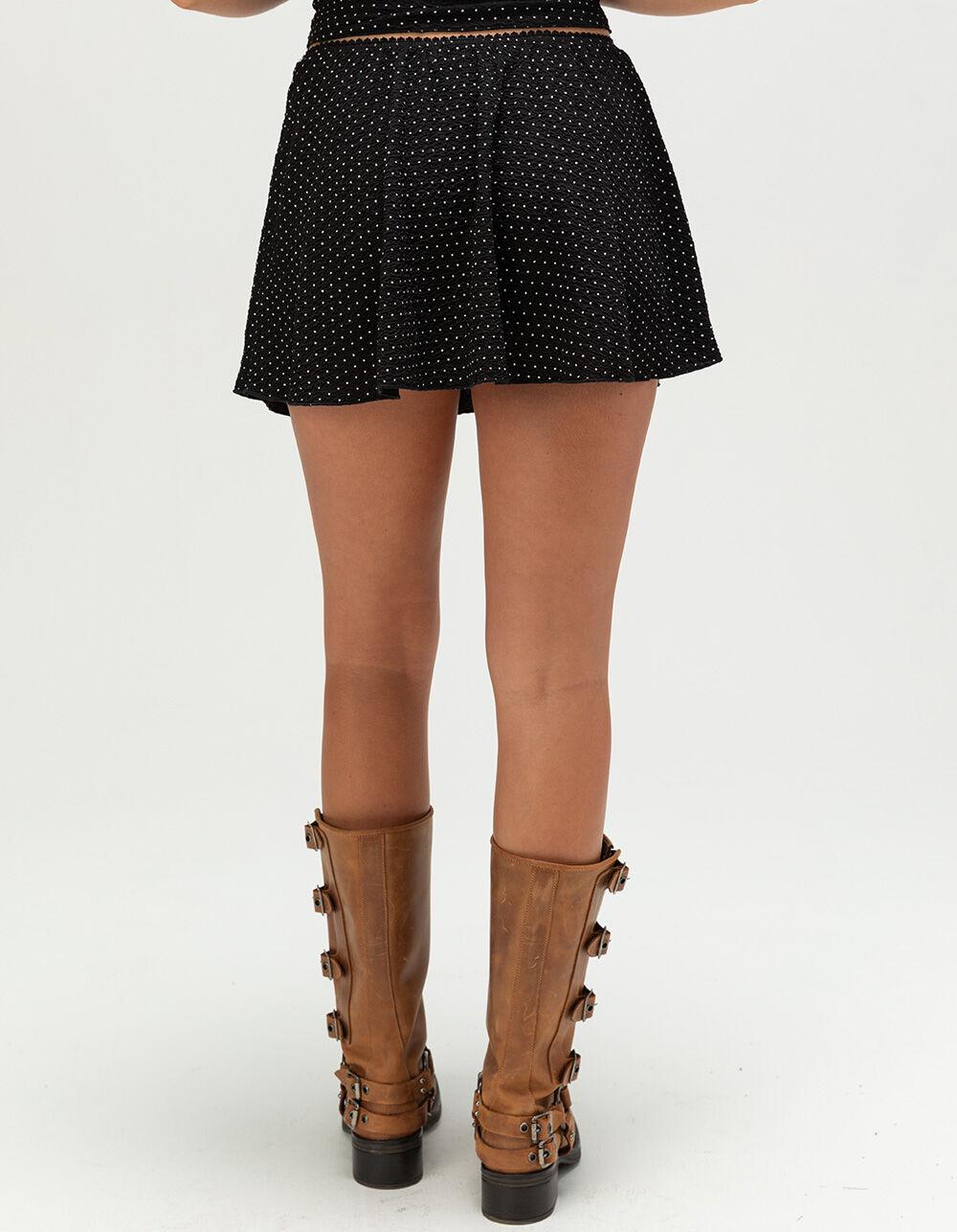 NECTAR CLOTHING Polka Dot Womens Skort - BLACK/WHITE Product Image