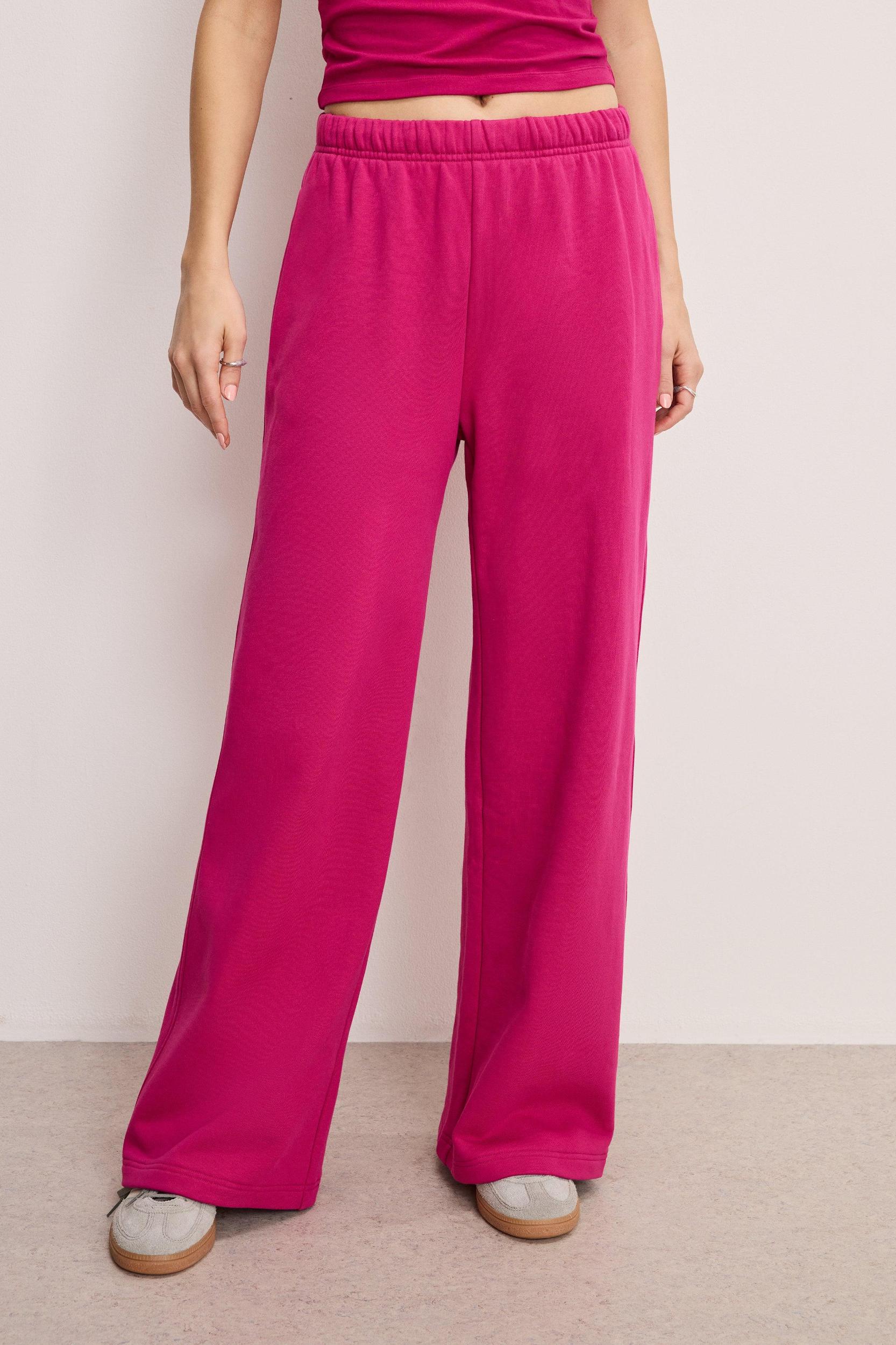 WIDE LEG SWEATPANT | FUSCHIA002 Product Image