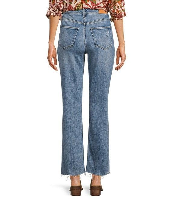 Dear John Jodi Straight Leg High Rise Fray High Low Hem Jean Product Image