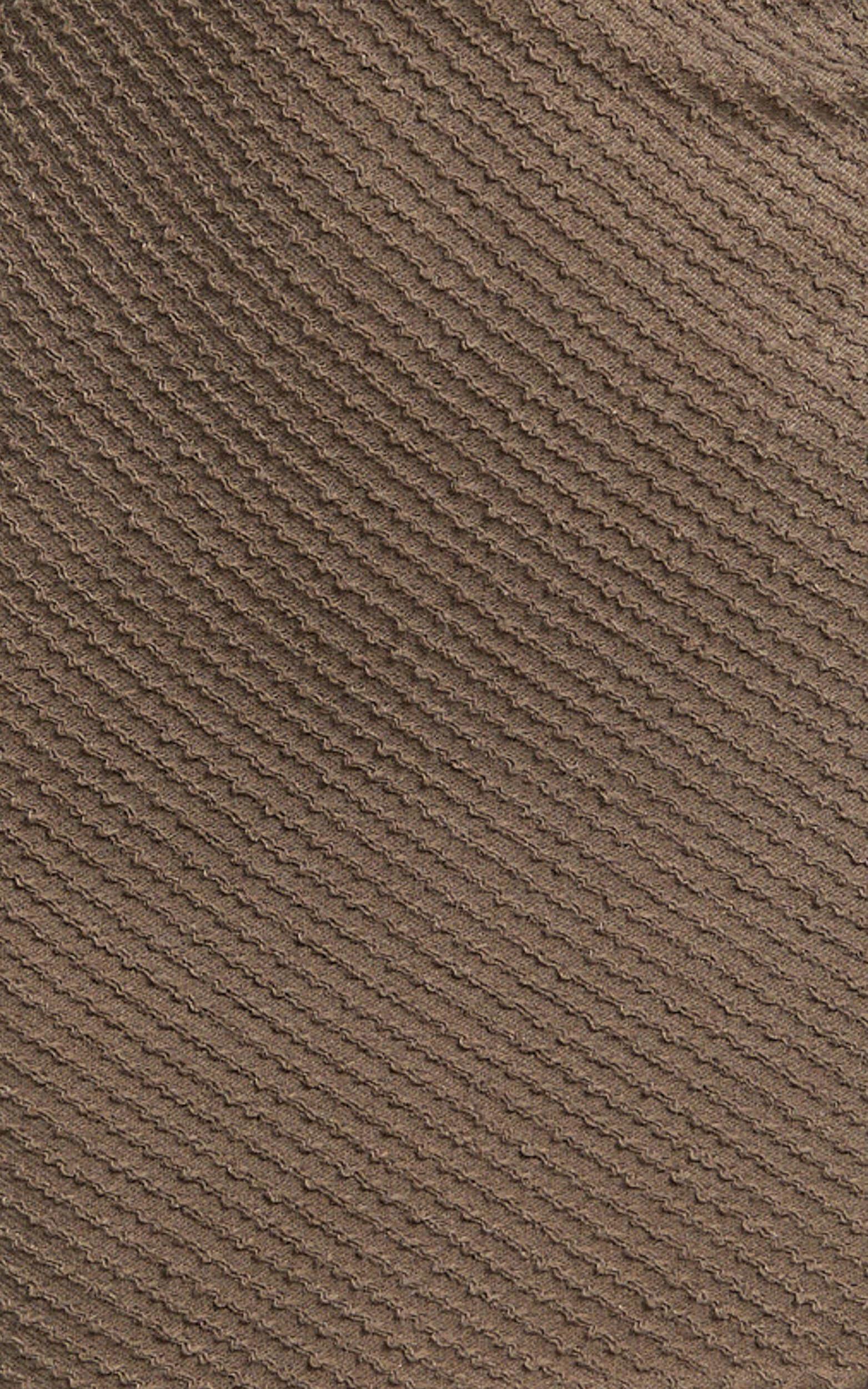 Brenda Mini Dress - Boat Neck Rib Knit Bodycon Dress in Mocha Product Image