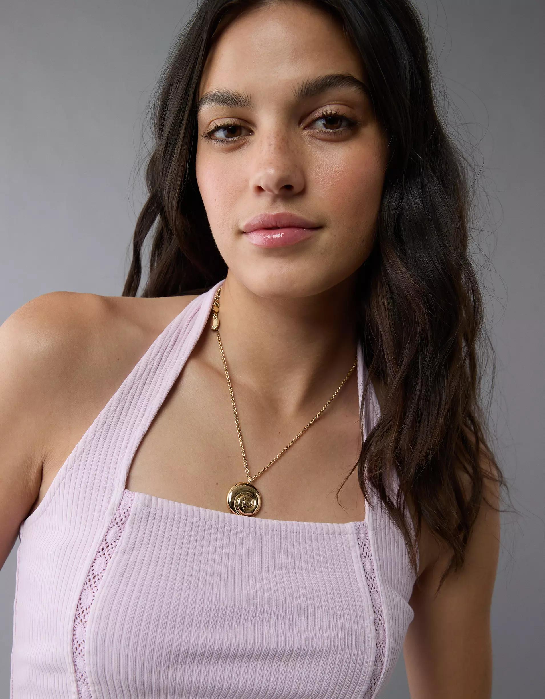 AE Lace Halter Tank Top Product Image