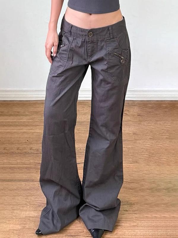 American Street Motorcycle Style Flare Jeans Product Image