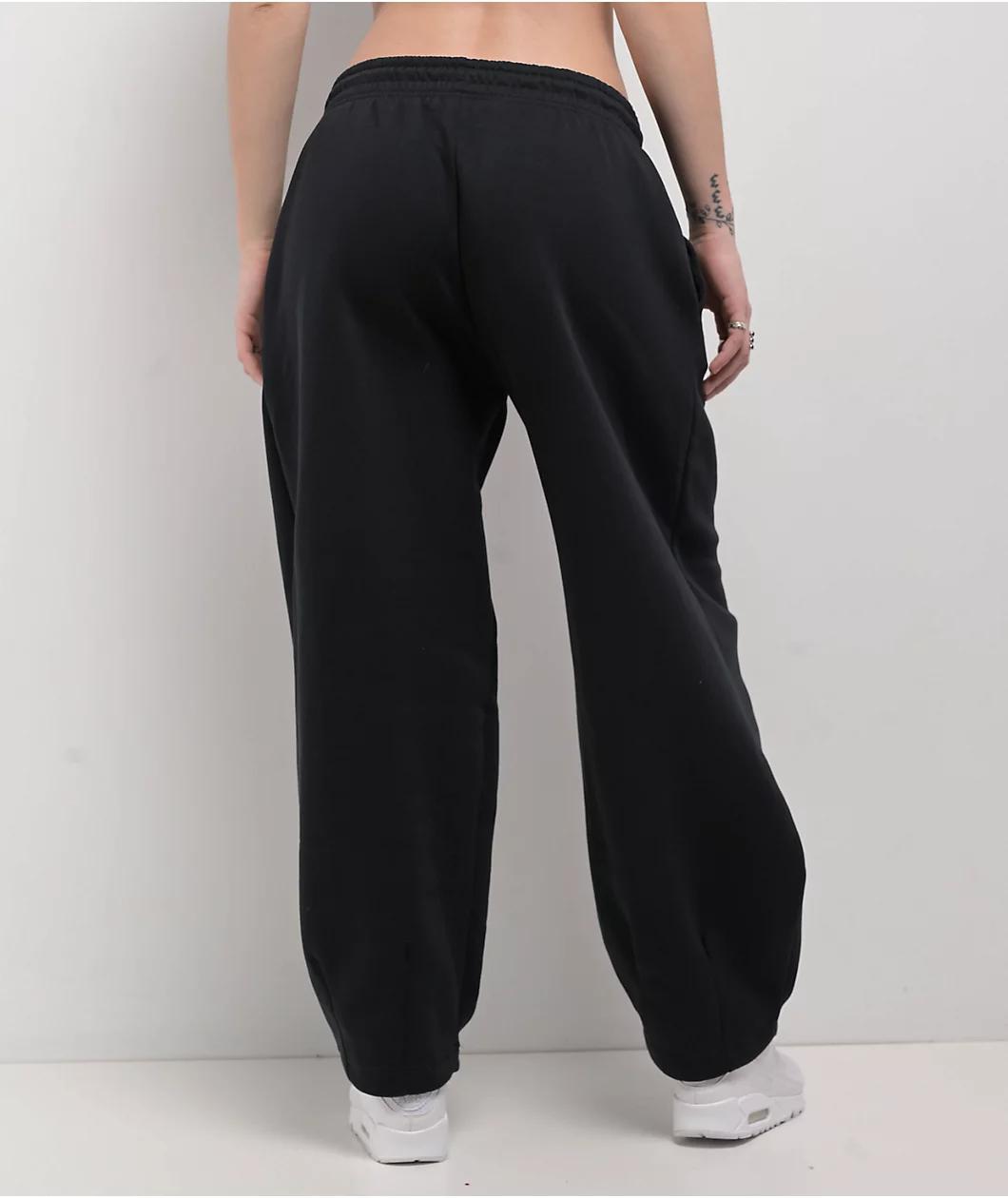 Nike Sportswear Phoenix Fleece Black Mid-Rise Oversized Tapered Sweatpants Product Image