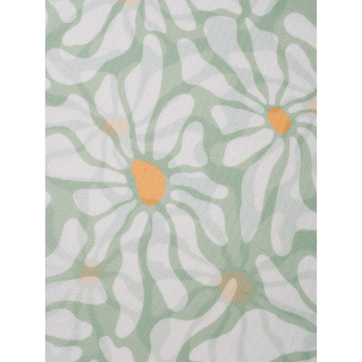 Plus Size Sun Print U Neck See Through Gathered Swim Dress Women's Swimwear Palemauve Beach Bodycon U-neck High stretch Curve Swim Dresses BloomChic 18-20/2X Product Image