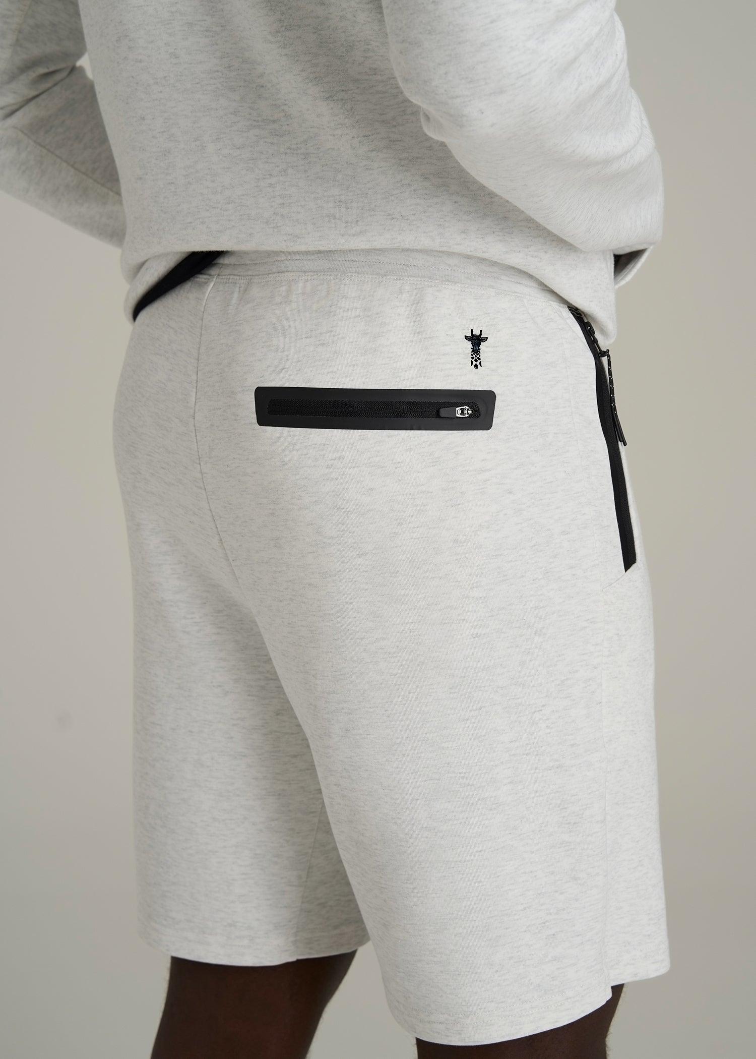 Tech Motion Fleece Shorts for Tall Men in Heather Frost Male Product Image