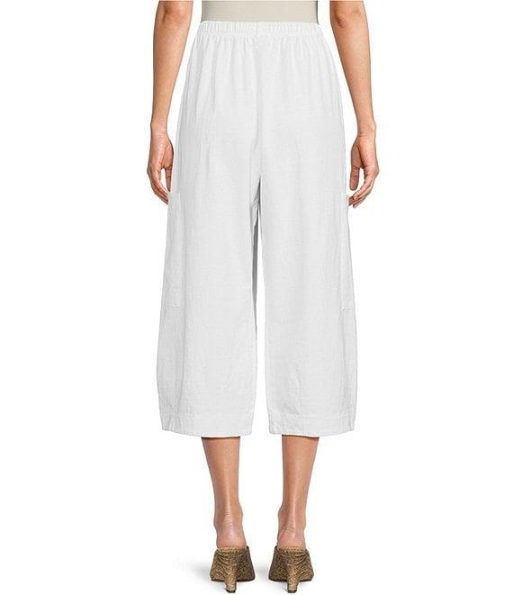 Bryn Walker Pasha Cotton Jersey Patch Pocket Oversized Wide-Leg Pull-On Cropped Pants Product Image