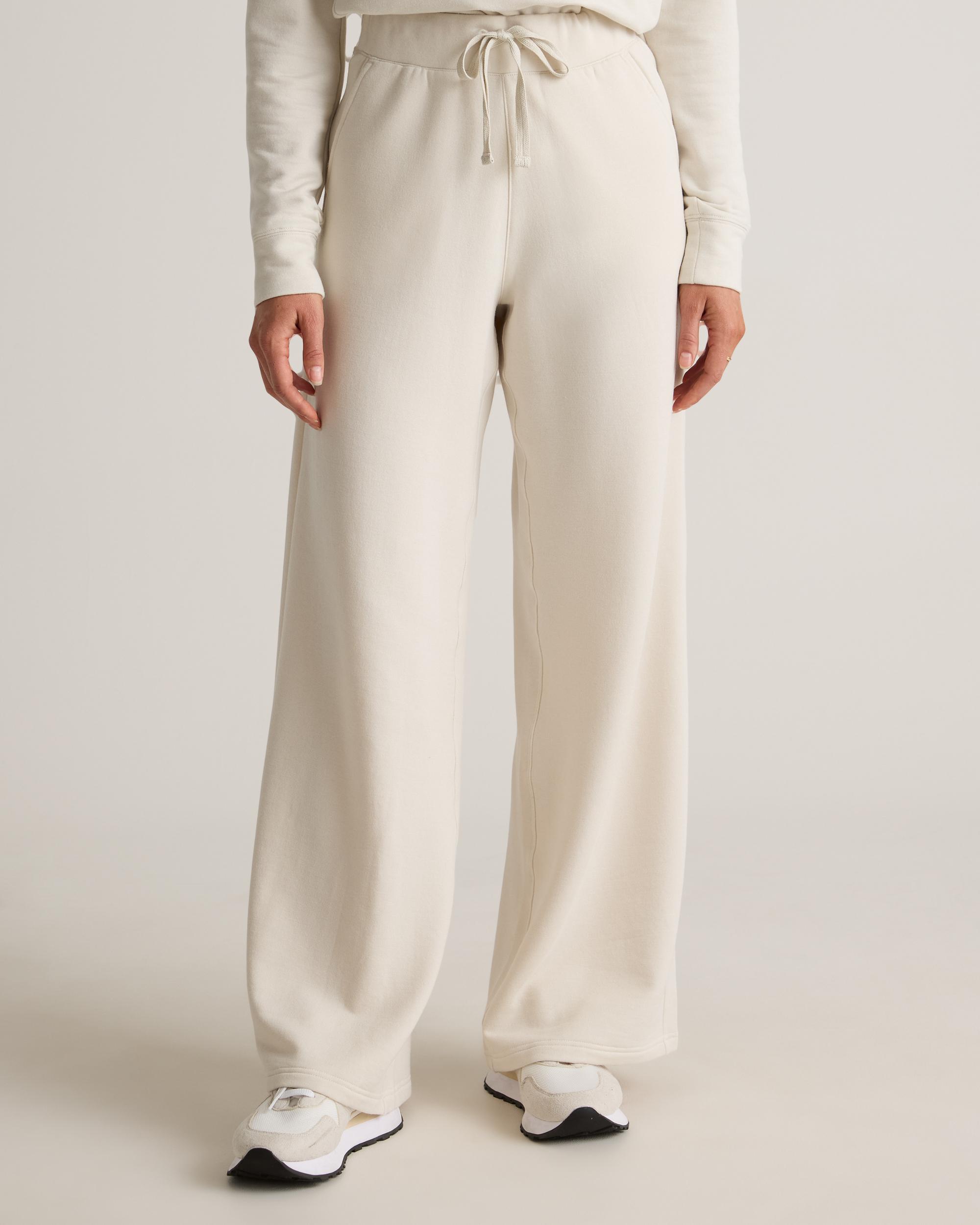 Quince | Women's SuperSoft Fleece Wide Leg Pants Lenzing Modal Product Image