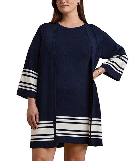 Lauren Ralph Lauren Plus Size Two-Tone Cardigan Product Image
