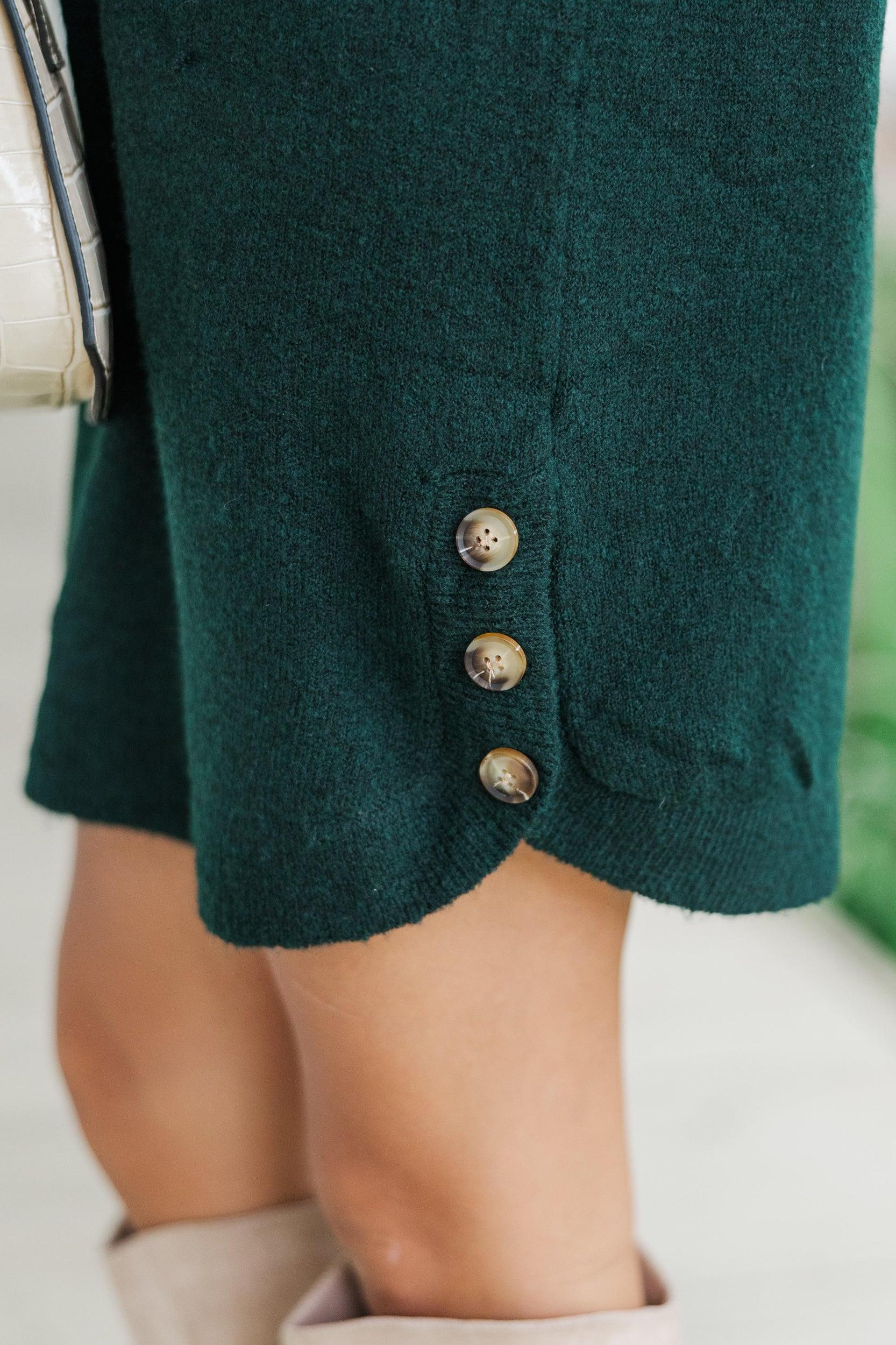 Feeling Your Best Emerald Green Sweater Dress Female Product Image