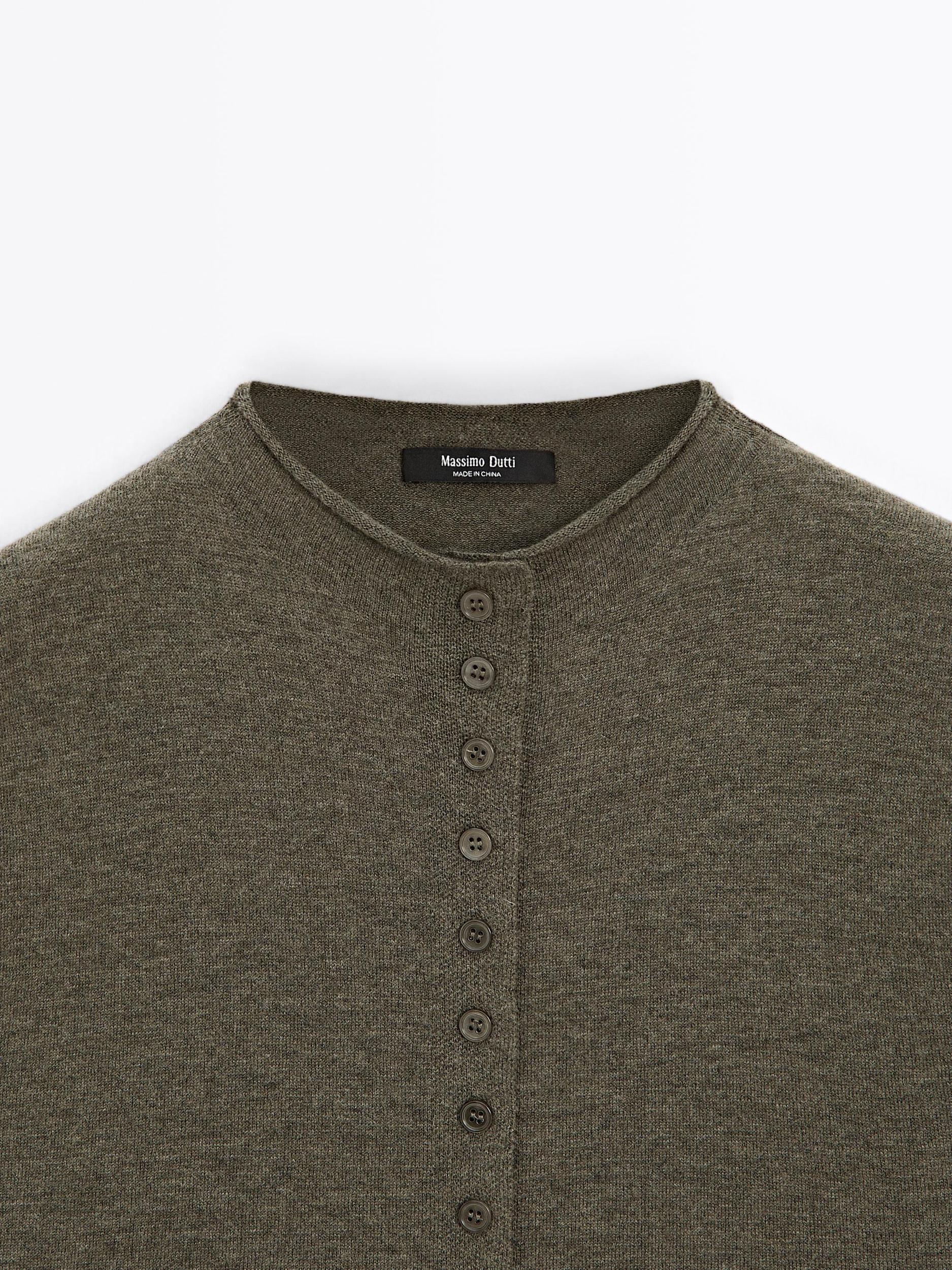 Cropped wool blend knit vest Product Image