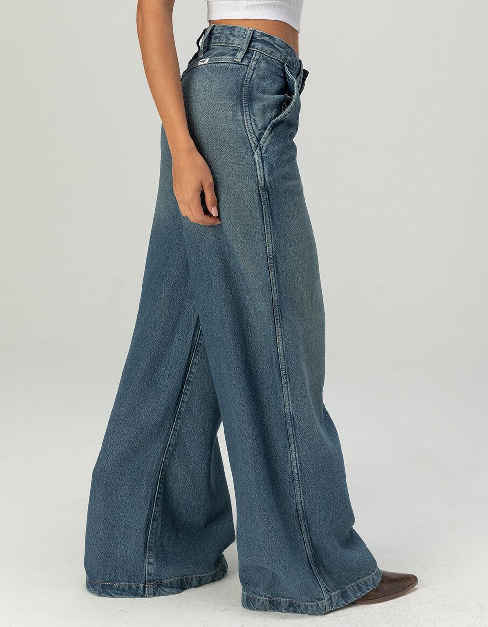 WRANGLER High Rise Womens Trouser Jeans - MEDIUM VINTAGE Product Image