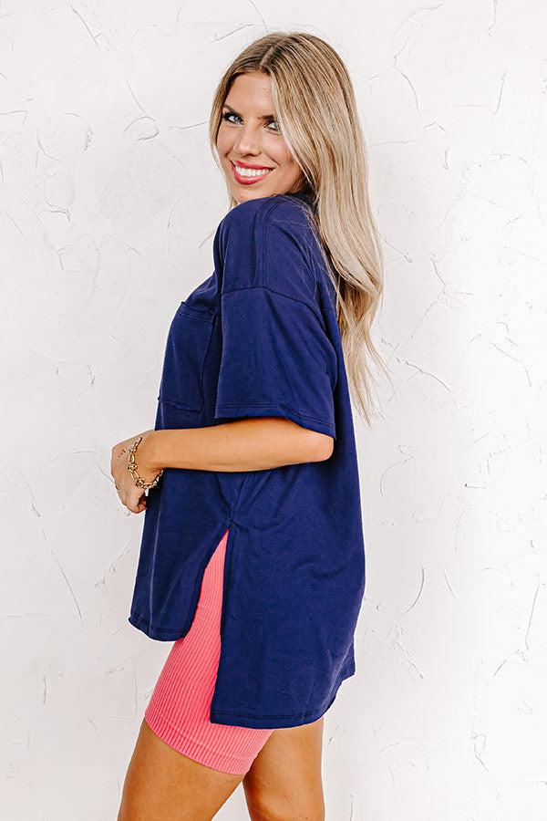 Chic And Sincere Shift Tee In Navy Product Image