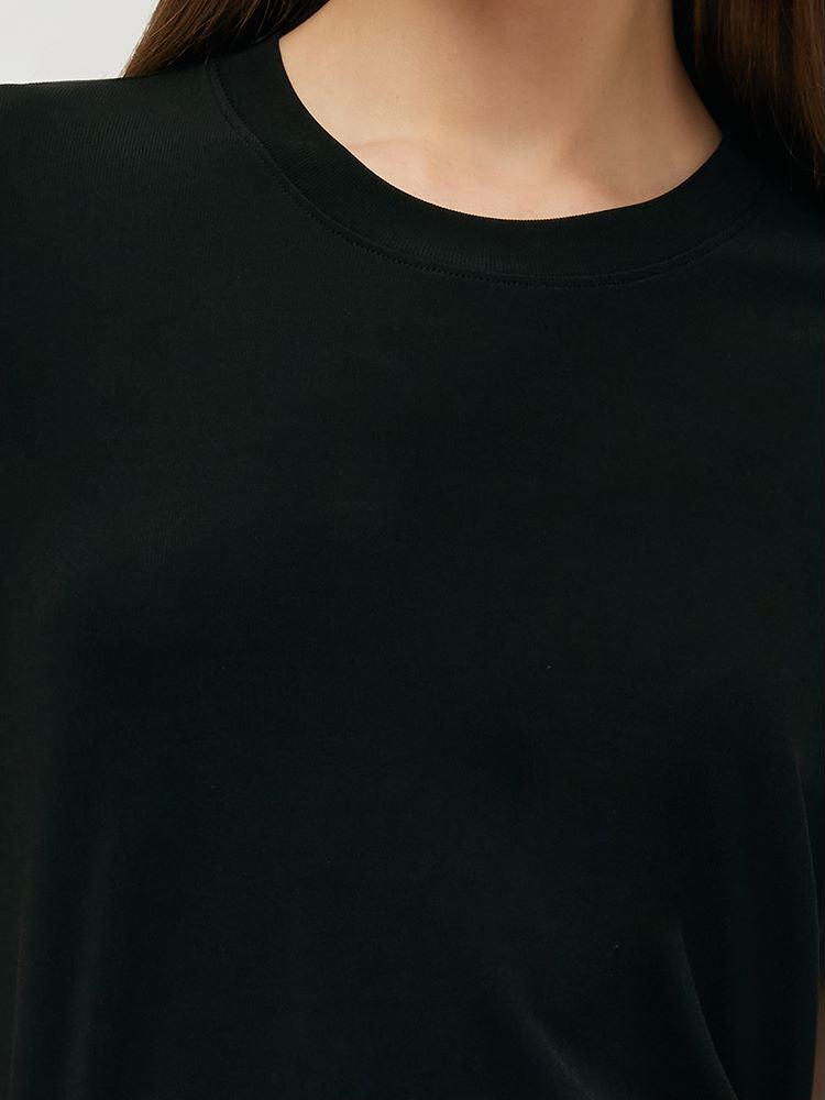 Acetate Side Slit Women Midi Dress Product Image