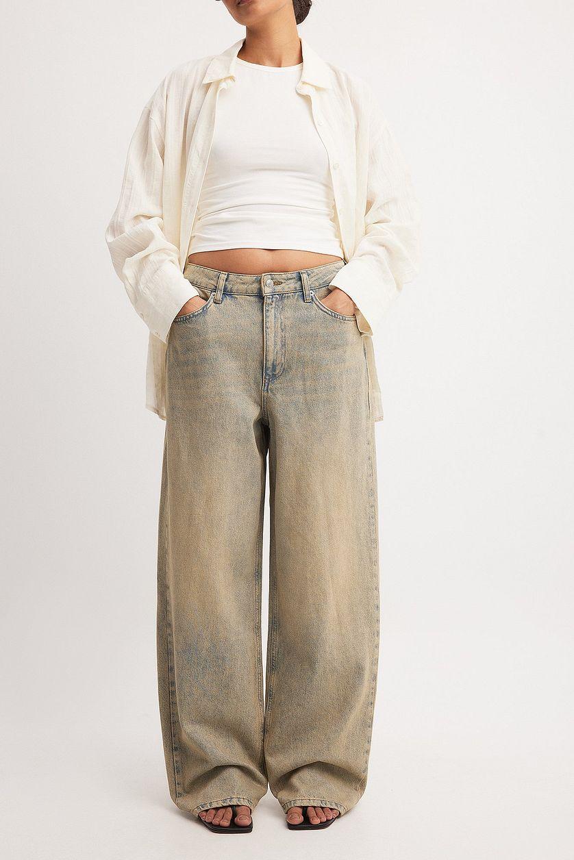 Loose Low Waist Long Jeans Product Image