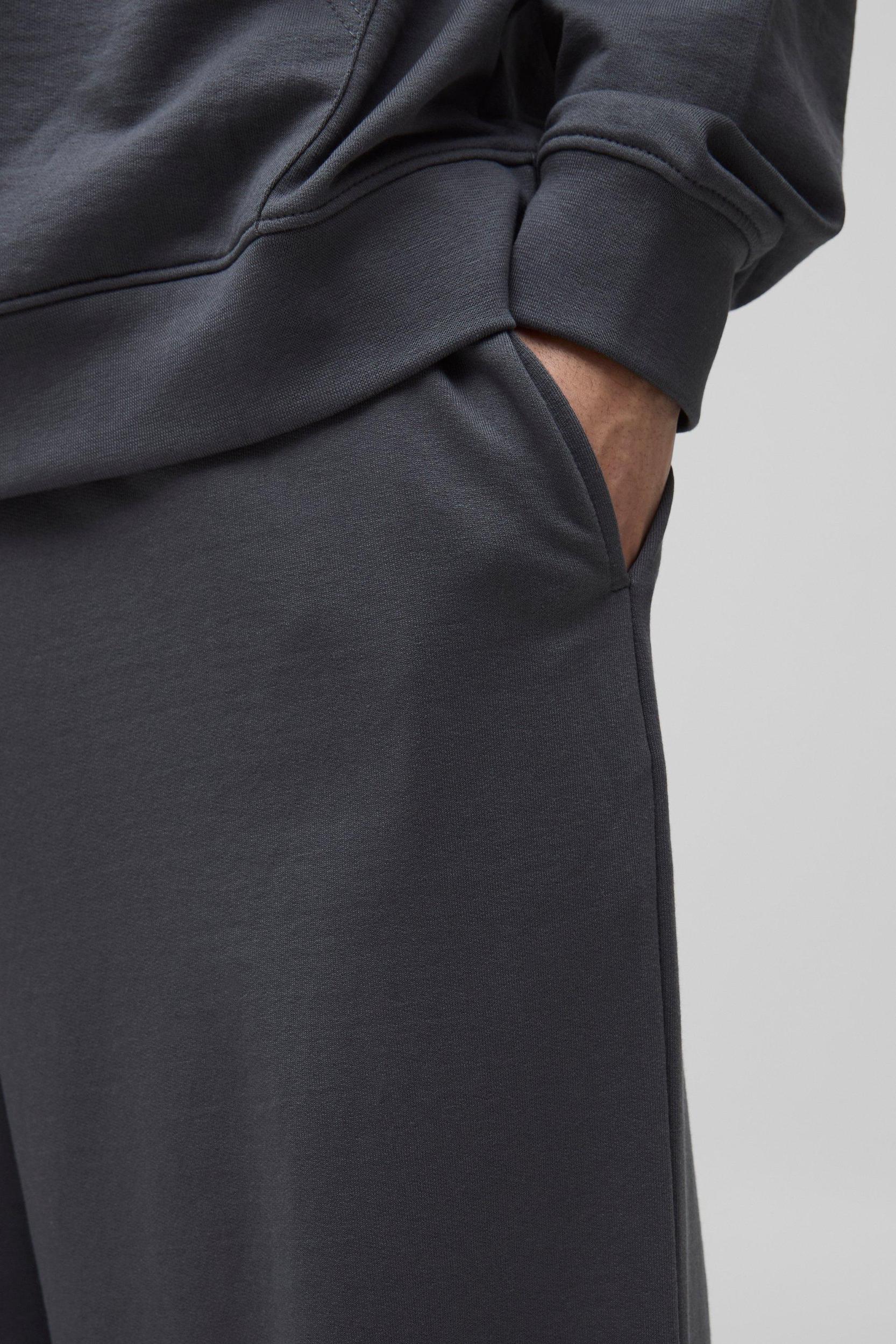 260GSM Loopback Basic Extreme Wide Leg Sweatpants | boohooMAN USA Product Image