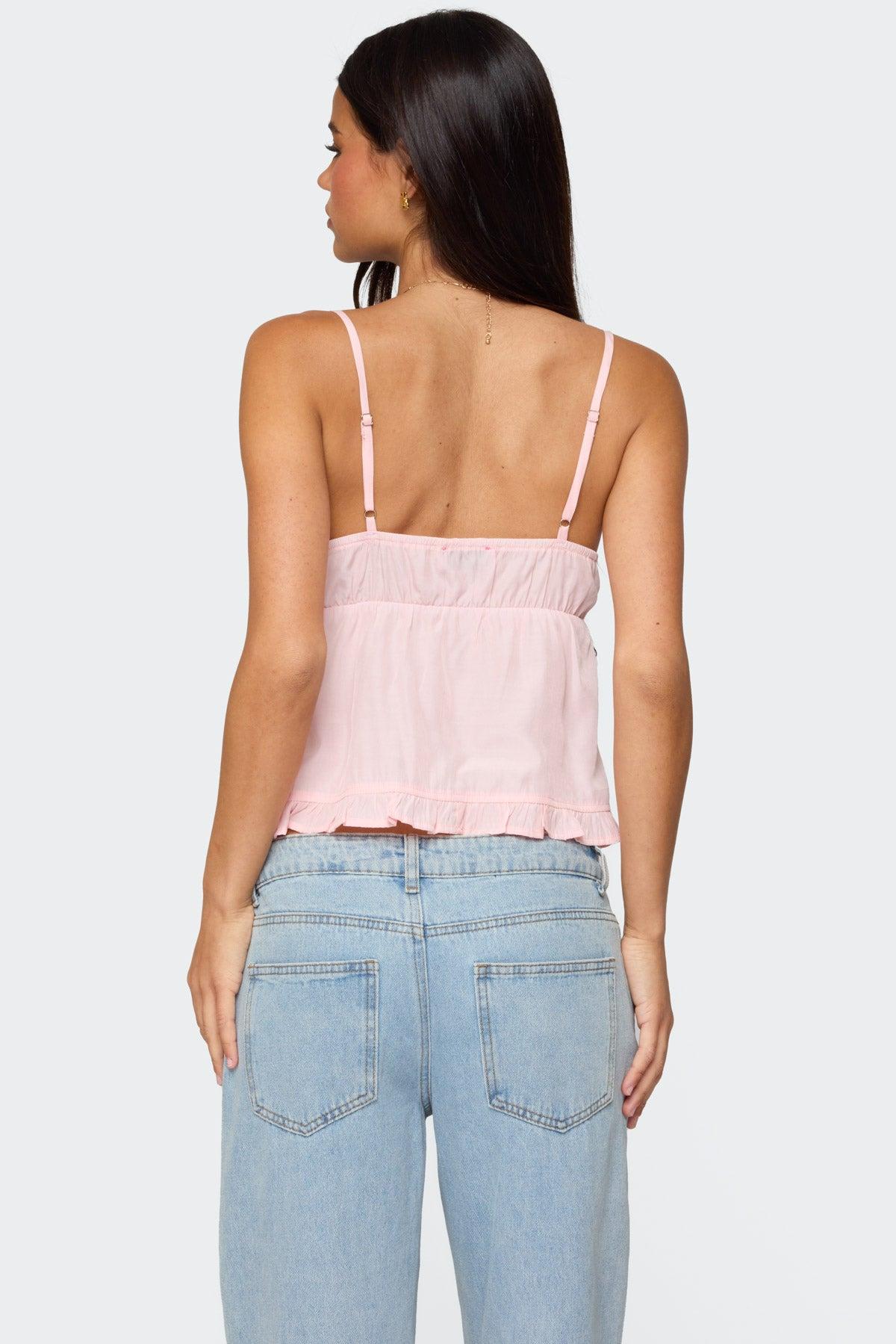 Halsey Ruffle Tank Top Product Image