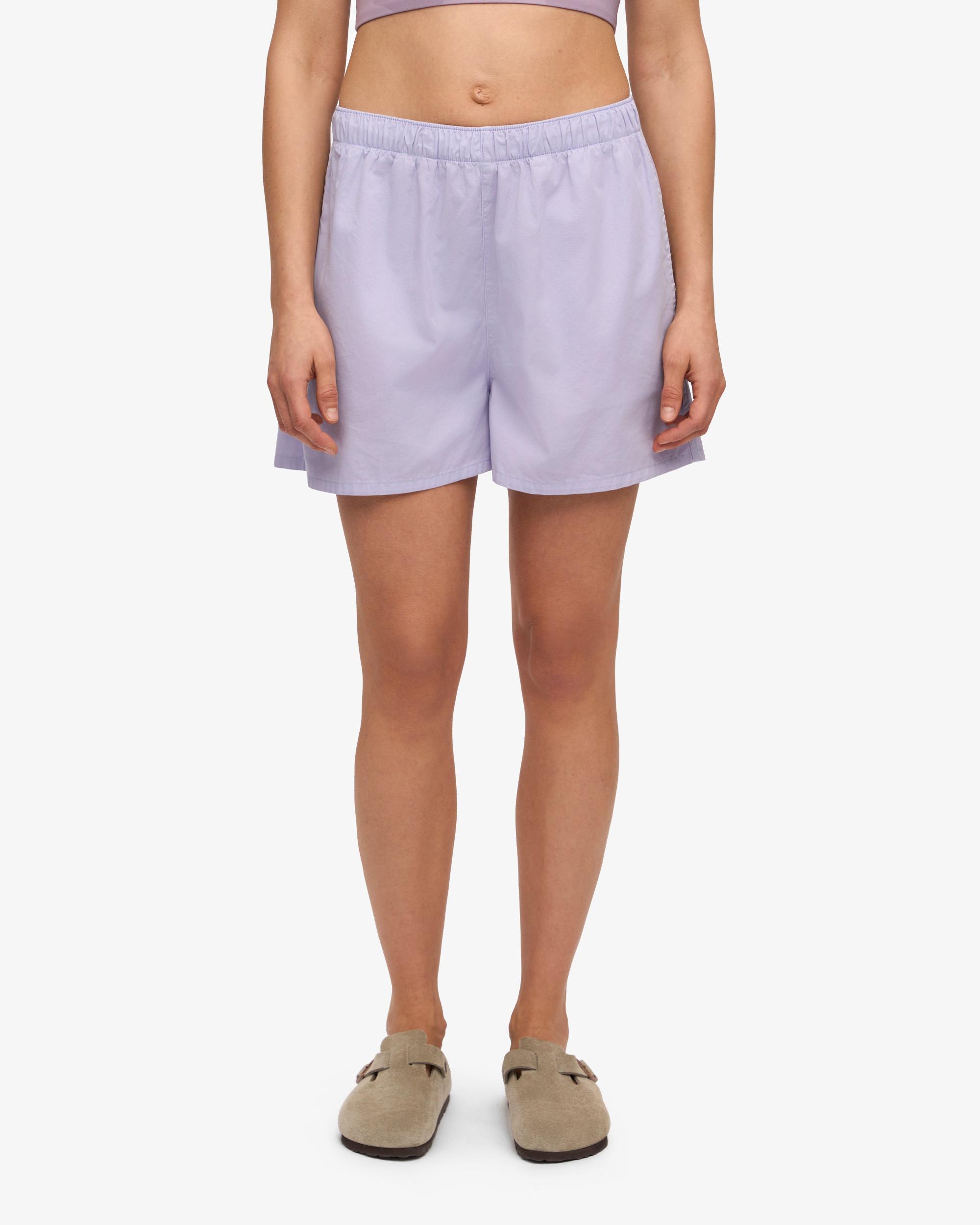 Women Organic Twill Shorts - Soft Lavender Product Image