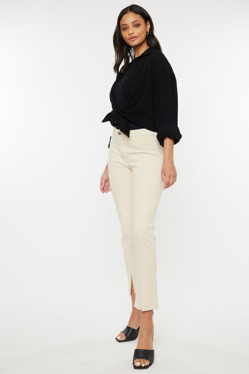 Mid Rise Skinny Straight Jeans Product Image