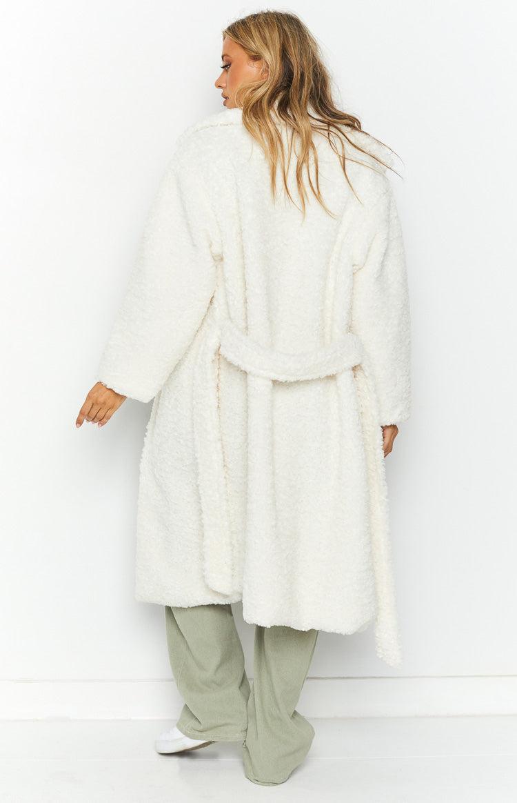 Harlen White Teddy Coat Product Image