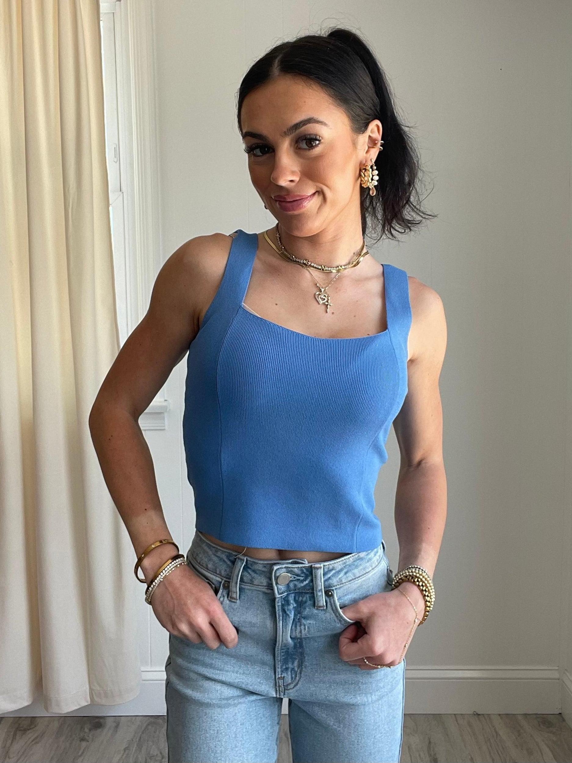 FINAL SALE Santorini Knit Tank Top Product Image