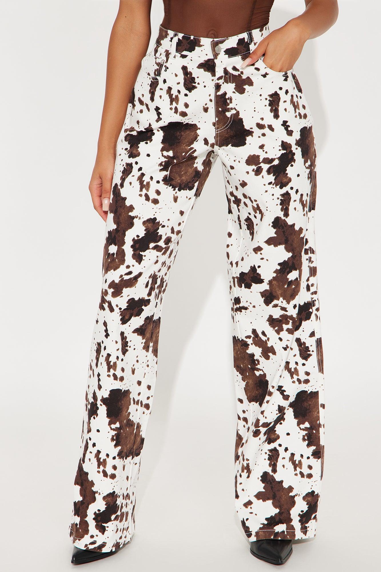 Take Me West Wide Leg Pant - Brown/combo Female Product Image