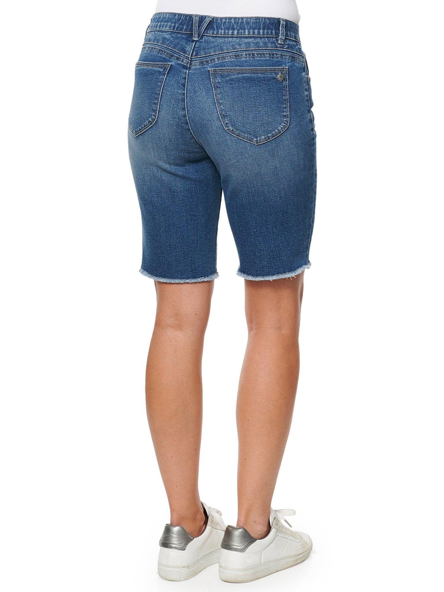 WN38007AY   Sheila "Ab"solution High Rise Blue Bermuda Shorts from Democracy Product Image