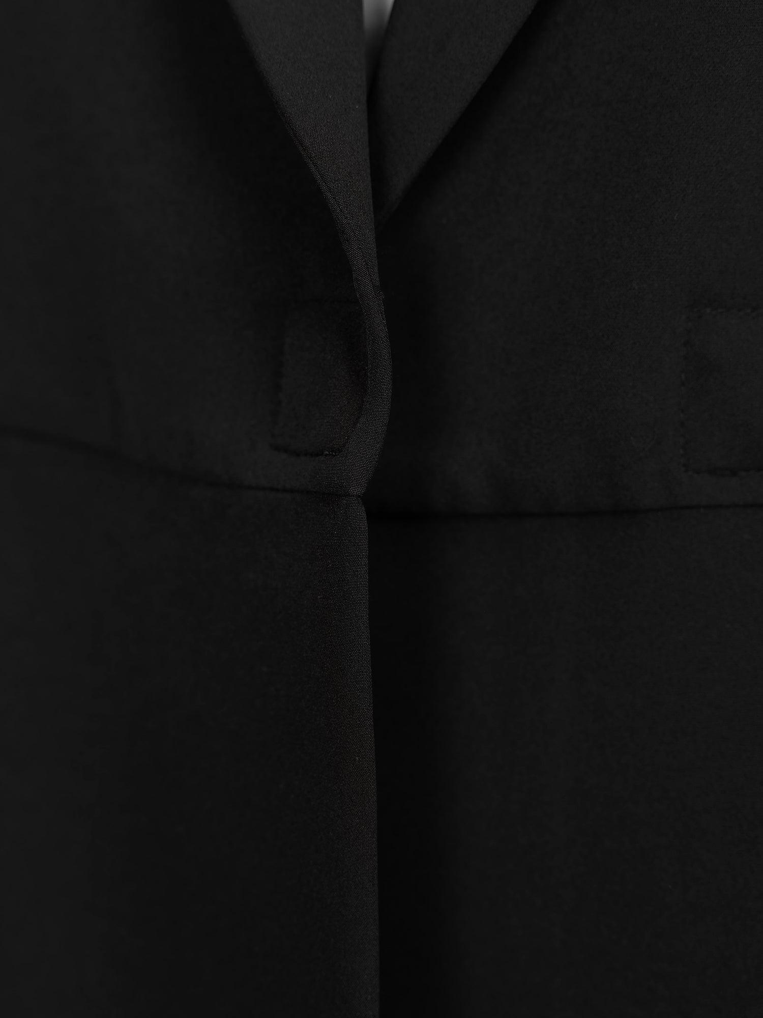 Semi Stretchy Pockets Curvy Hem Blazer Female Product Image