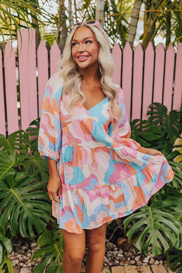 Summer Serenade Babydoll Mini Dress in Blush Product Image