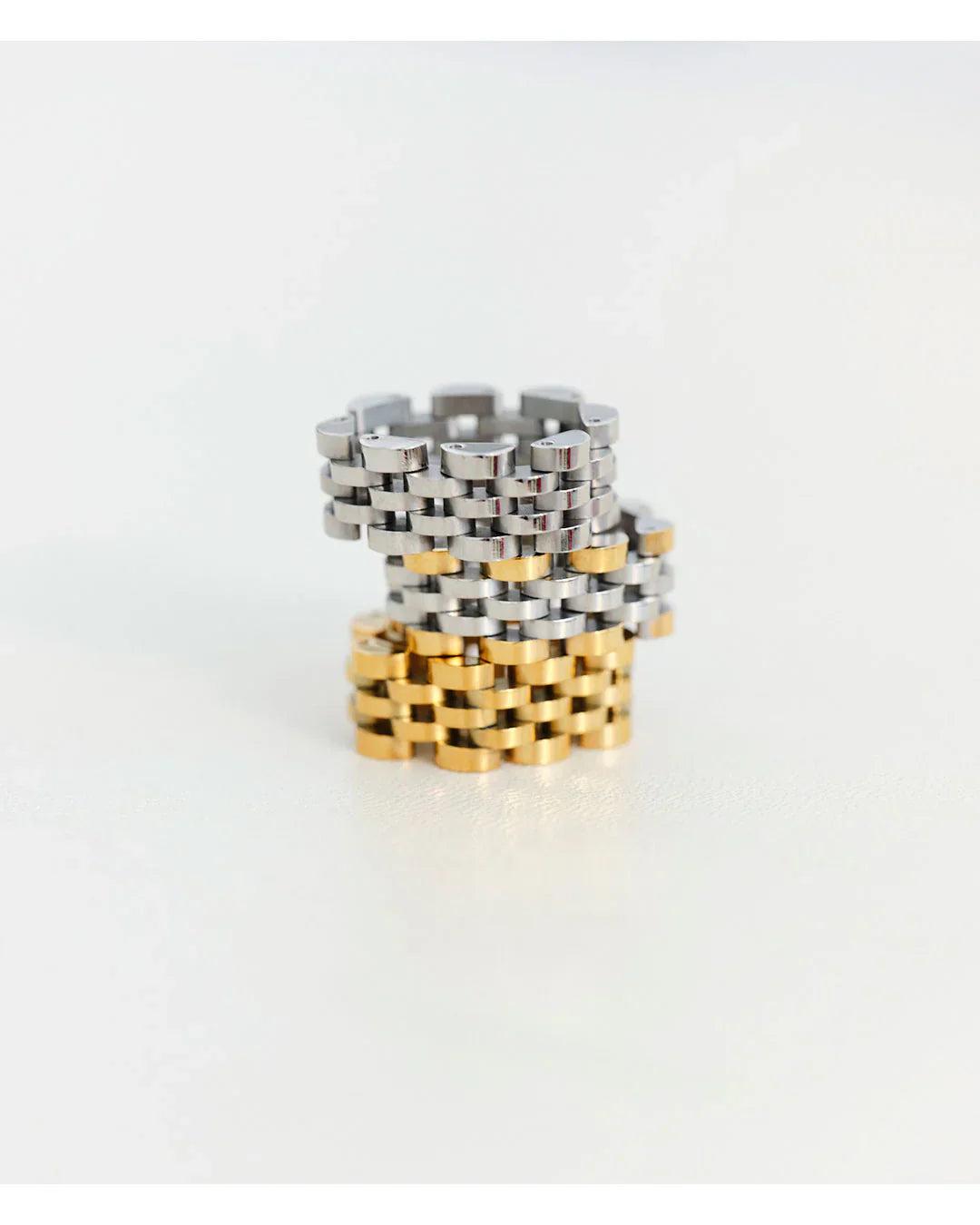 LUV AJ | The Timepiece Ring | Gold Product Image