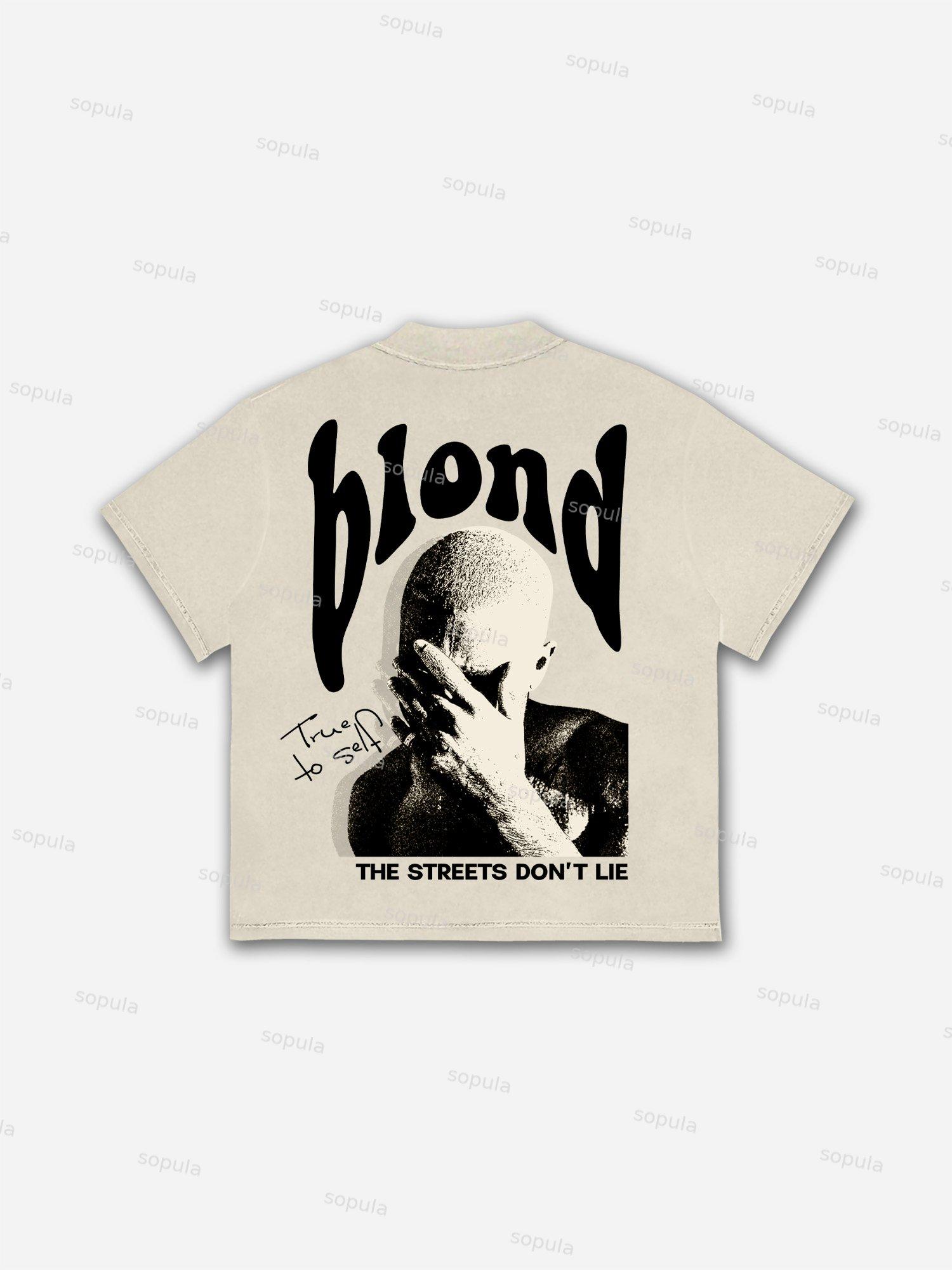 Vintage Frank Ocean Blond Graphic Cotton T-shirt Product Image