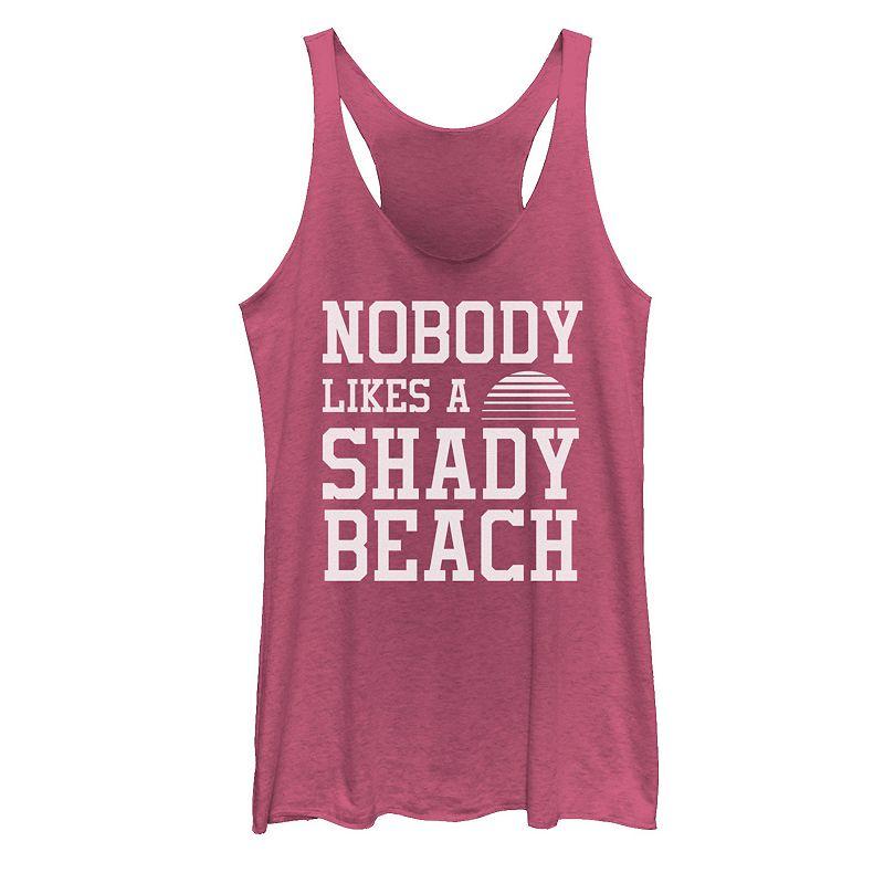 Juniors' Nobody Likes A Shady Beach Racerback Tank Top, Girl's,  Product Image
