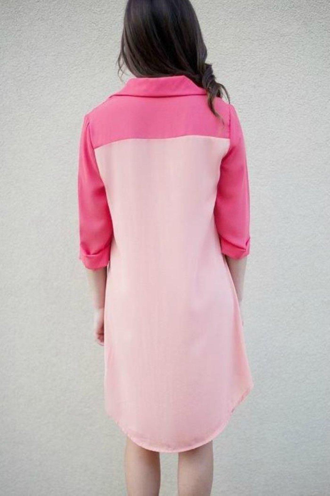 Colorblock Shirt Dress Product Image
