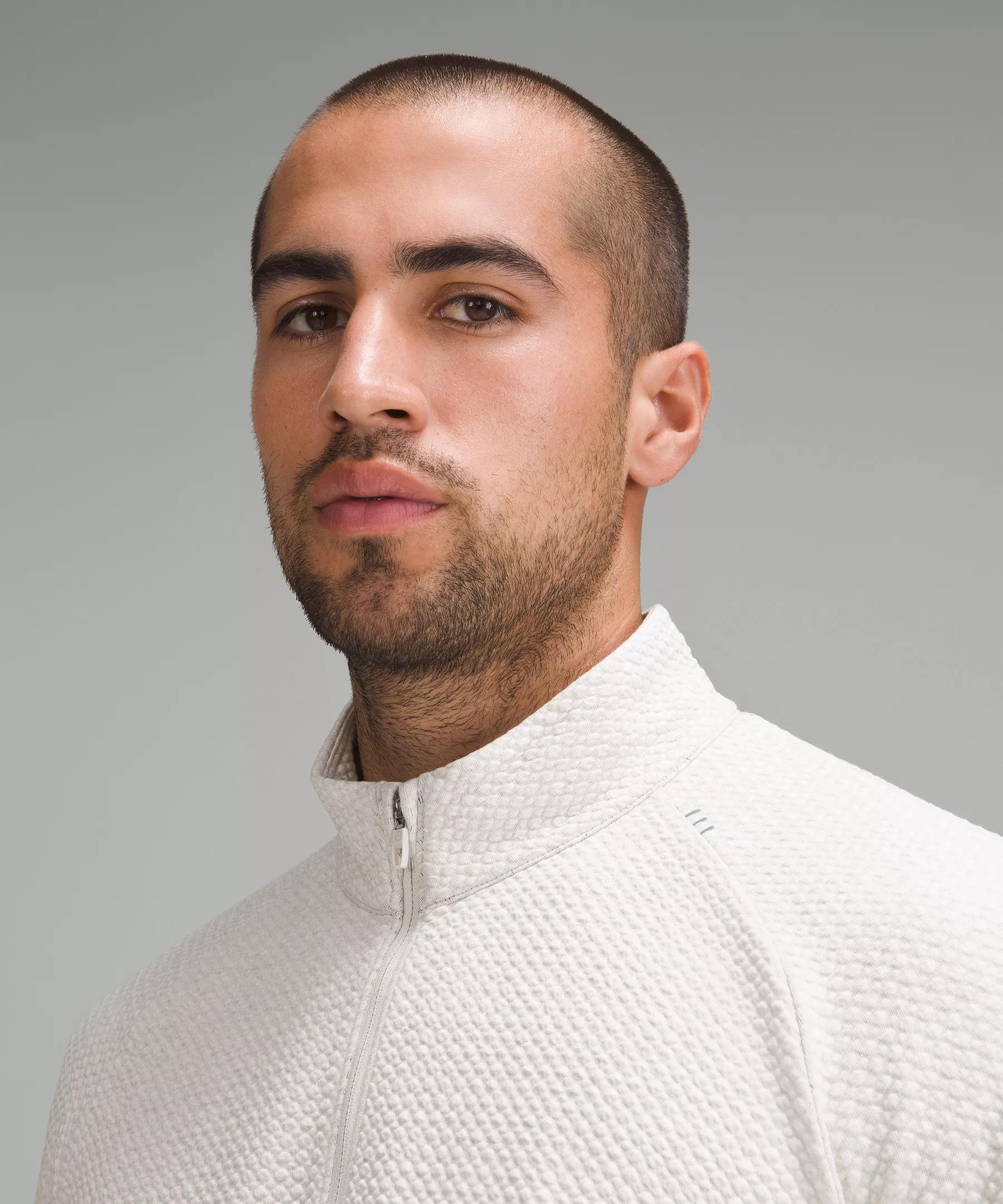 Textured Double-Knit Cotton Half Zip Product Image