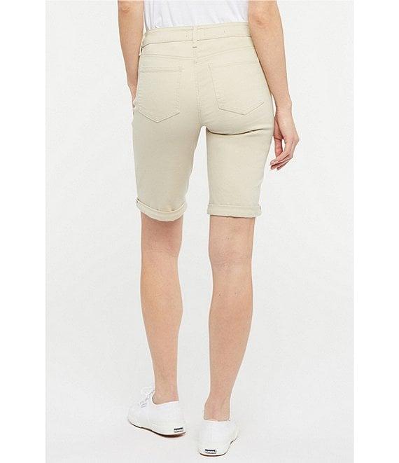 NYDJ Petite Size Briella Rolled-Cuff Denim Shorts Product Image