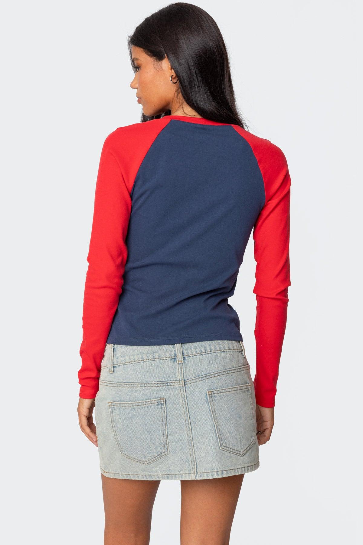 Tommi Raglan Long Sleeve T Shirt Product Image