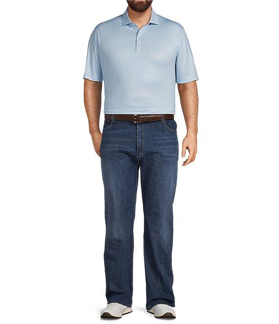 Johnnie-O Big & Tall Hex Print Performance Stretch Short Sleeve Polo Shirt Product Image